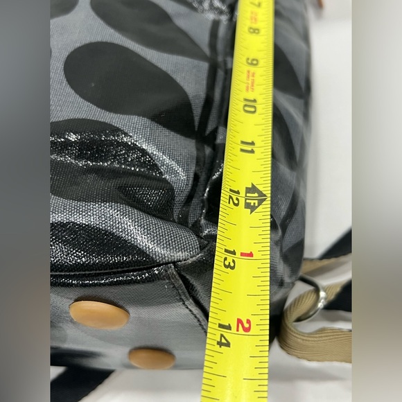 Orla Kiely Black Grey Stem Backpack - Picture 4 of 13